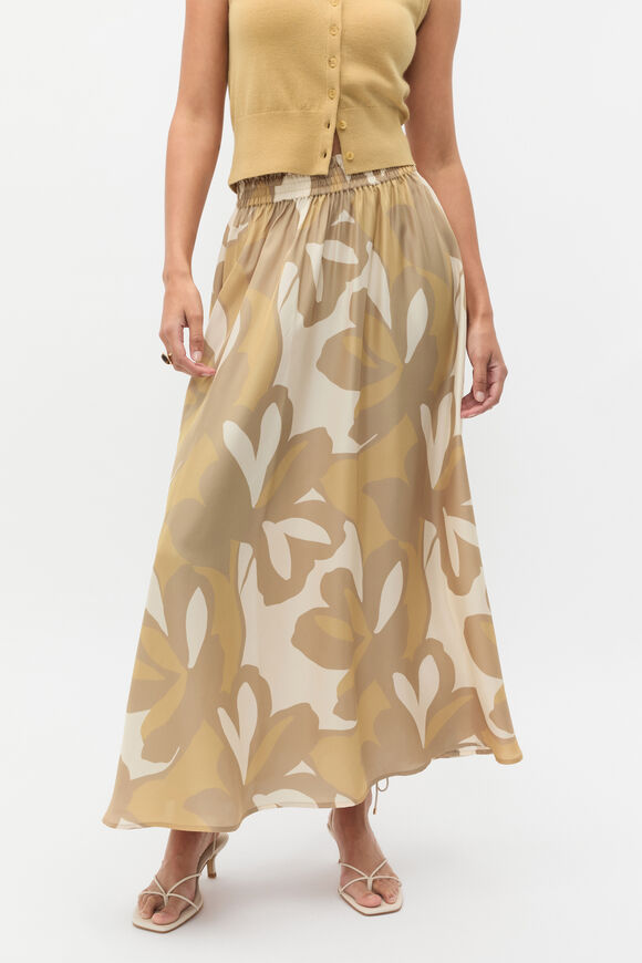 Satin Printed Skirt  Multi  hi-res