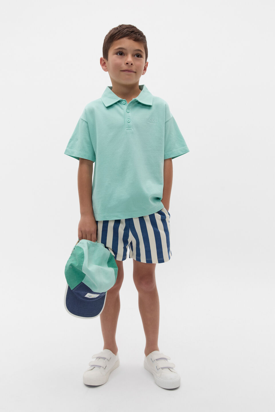 Core Garment Dye Polo  Skyline