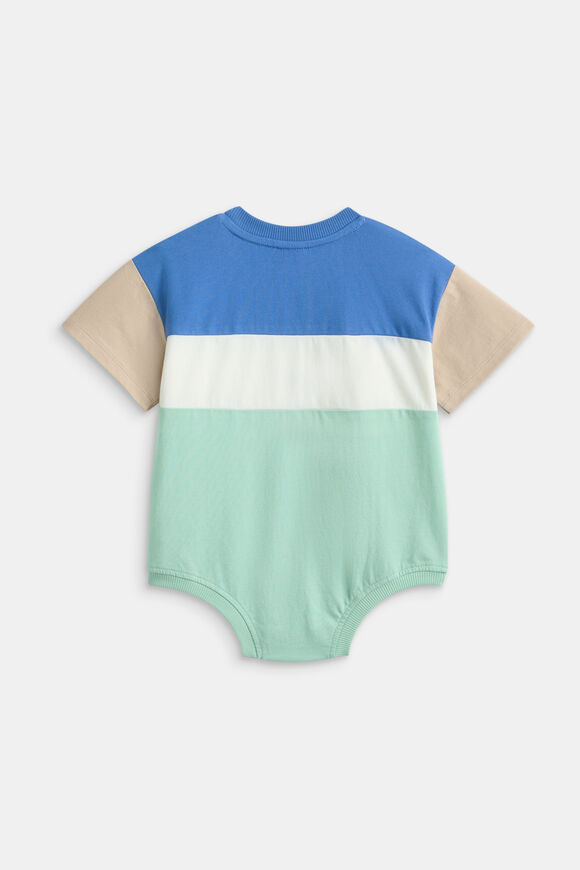 Spliced Logo Romper  Multi  hi-res