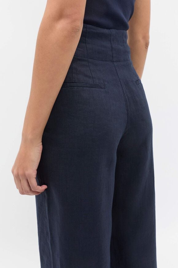 Core Linen Waisted Pant  Twilight Blue  hi-res