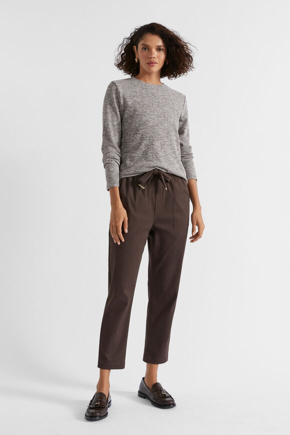 Twist Rib Long Sleeve Top  Dark Espresso Twist  hi-res