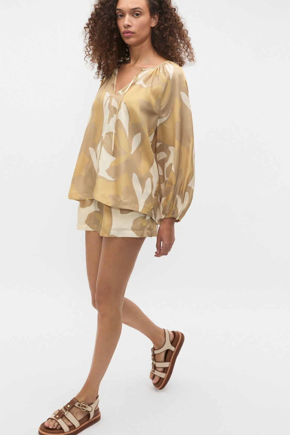 Satin Printed Short  Multi