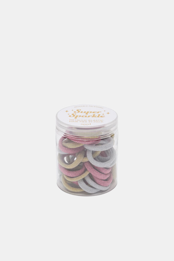 Super Sparkle Hair Elastics  Metallic  hi-res