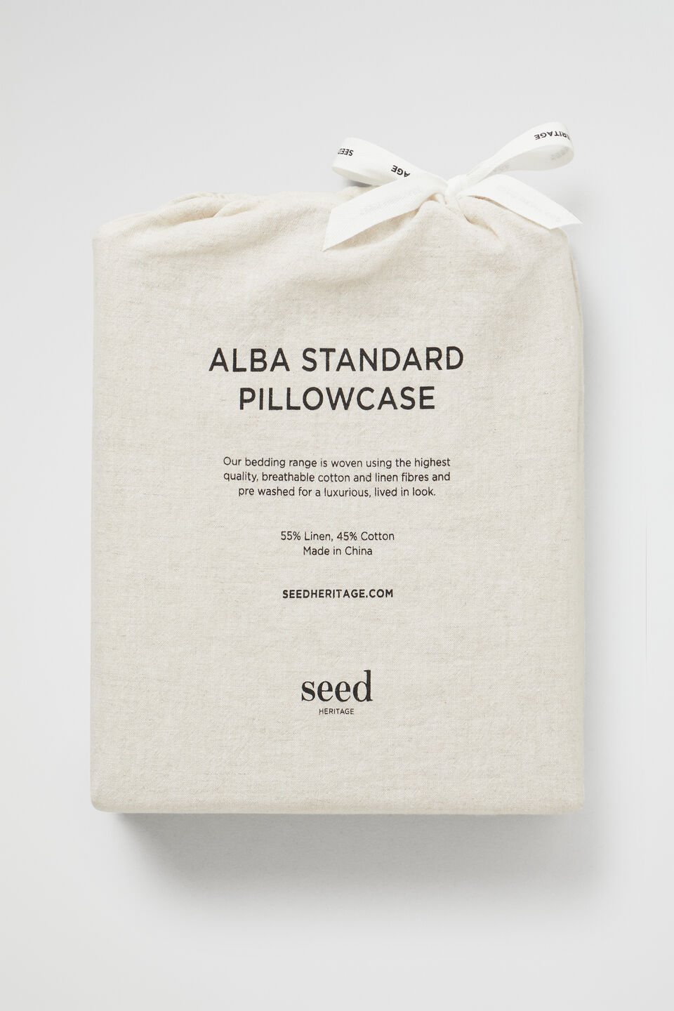 Alba Standard Pillowcase  Flax Cross Dye