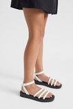 3 Strap Flatform Sandal  White Black  hi-res
