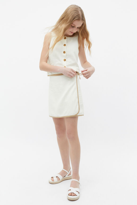 Pipe Detail Skort  Marshmallow  hi-res