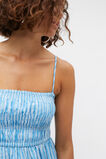 Linen Smocked Midi Dress  Amalfi Stripe  hi-res