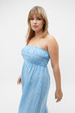 Linen Smocked Midi Dress  Amalfi Stripe  hi-res