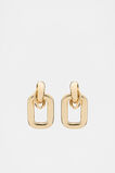 Rounded Rectangle Earring  Gold  hi-res