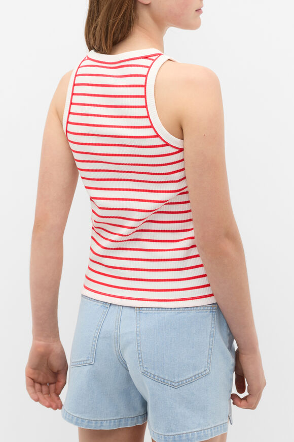 Core Logo Rib Tank  Strawberry Red  hi-res