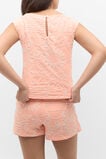 Embroidered Shell Top  Peach  hi-res