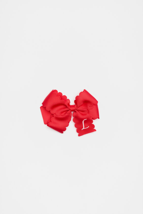 Grosgrain Initial Bow Duck Clip  L  hi-res