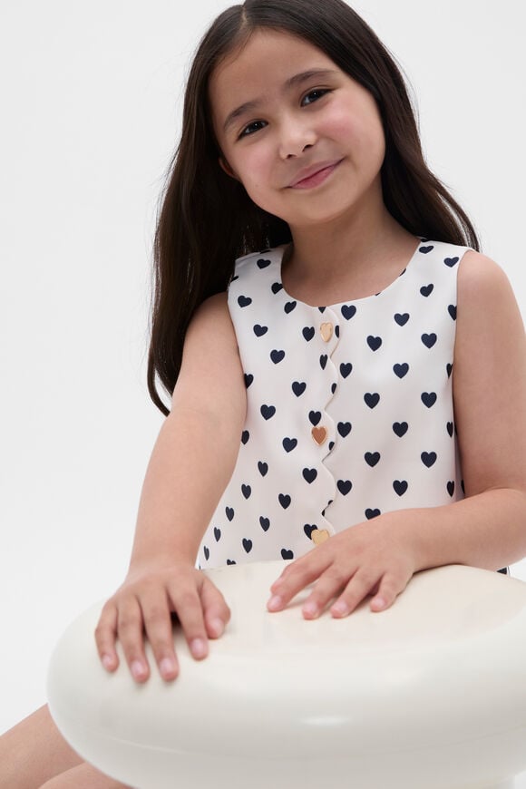 Scallop Satin Top  Multi  hi-res