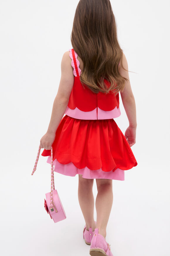 Scallop Skirt  Strawberry Red  hi-res
