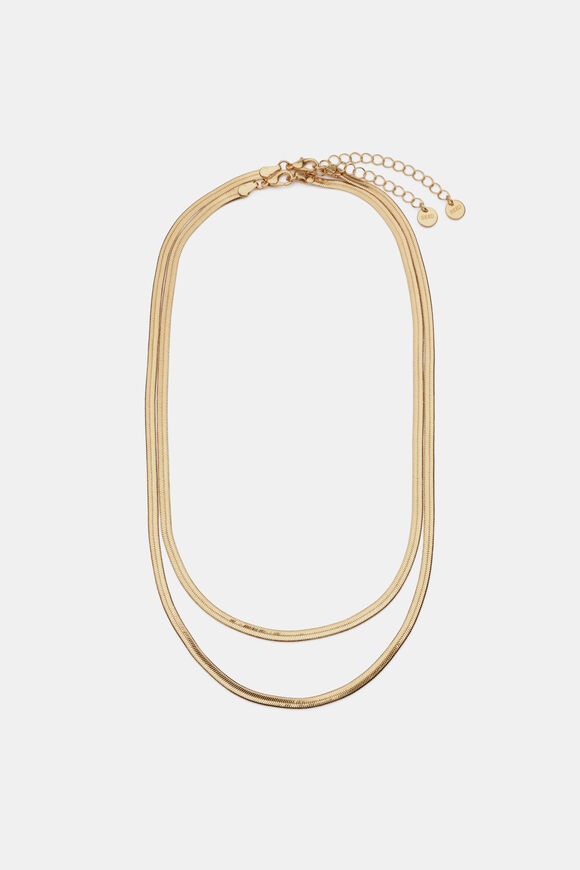 Double Layer Necklace  Gold  hi-res