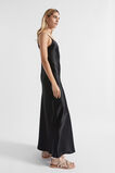 Satin Maxi Slip Dress  Black  hi-res