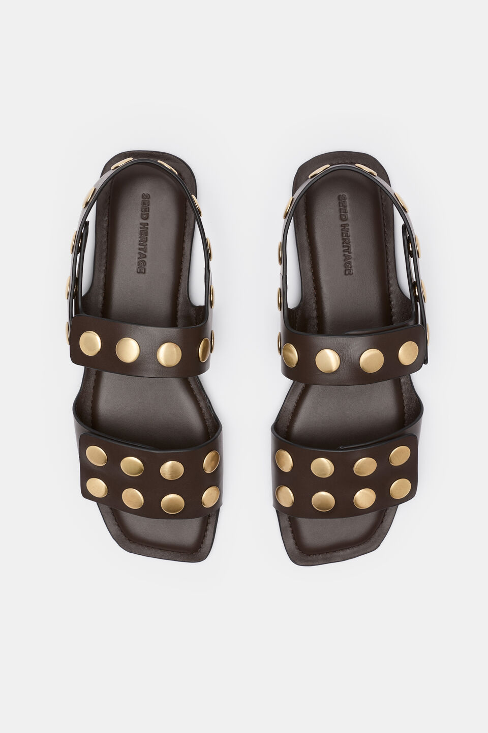Pippa Studded Sandal  Chocolate
