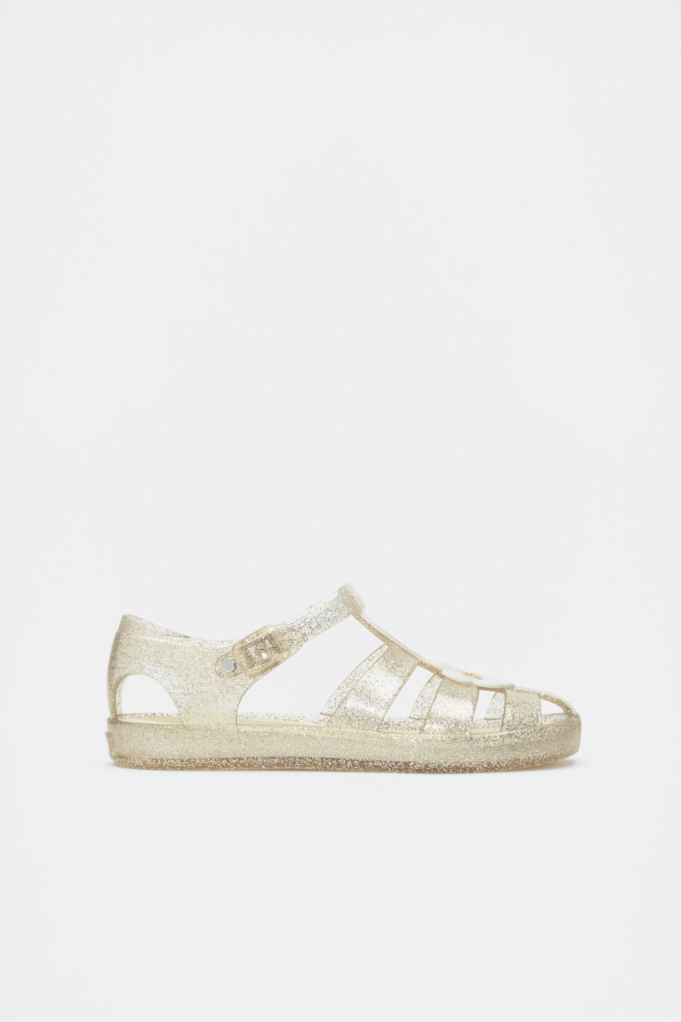 Daisy Jelly Sandal  Gold Glitter