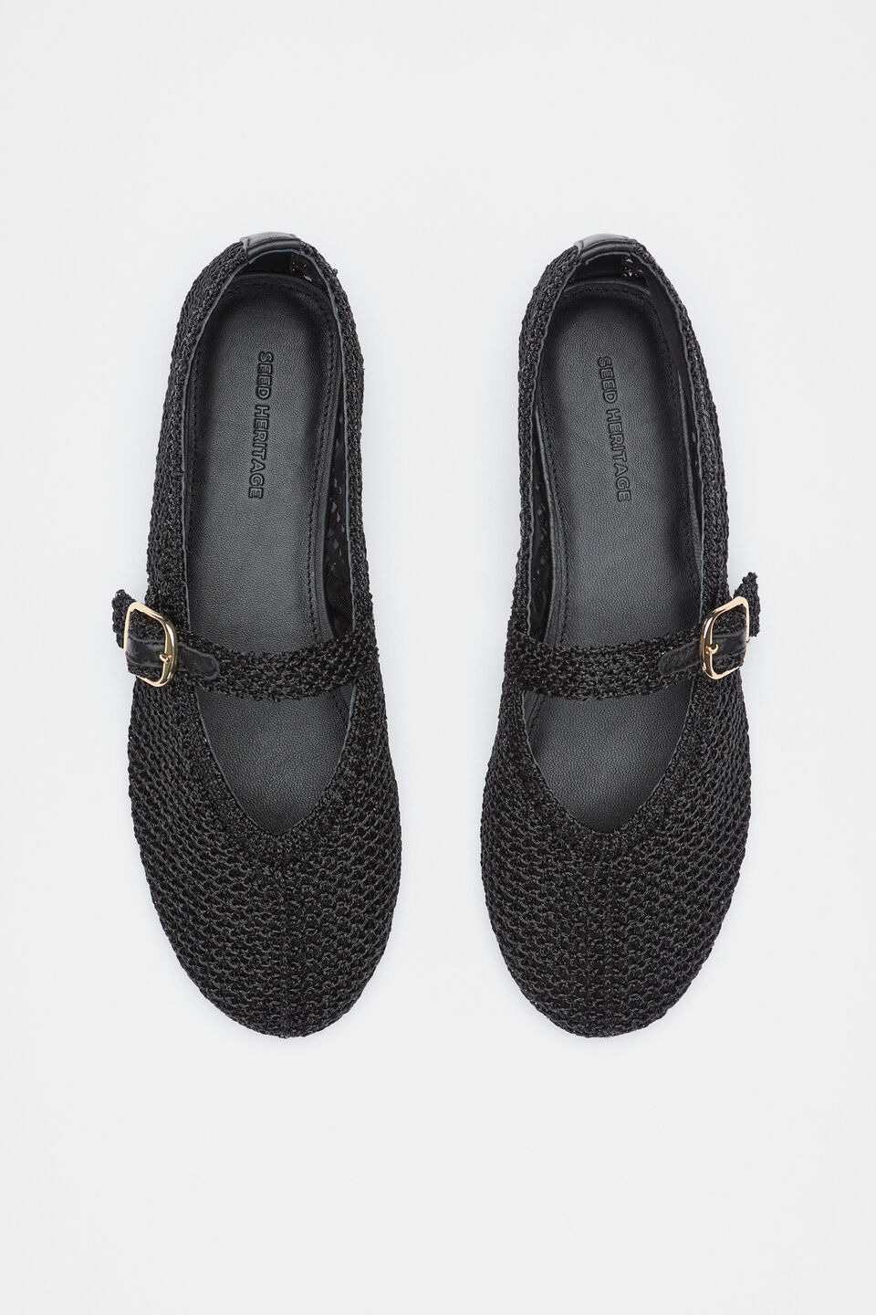 Mara Crochet Ballet Flat  Black
