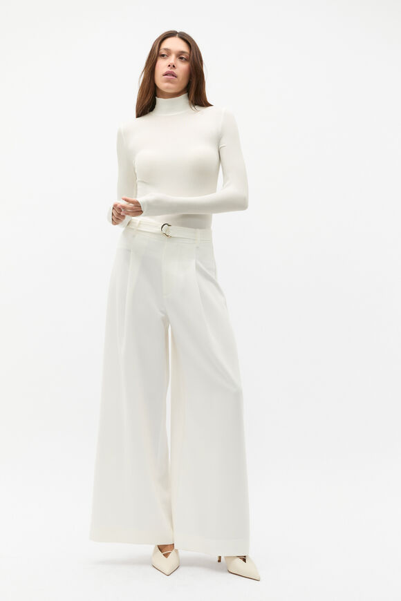 Core Rib Mock Neck Top  Cloud Cream  hi-res