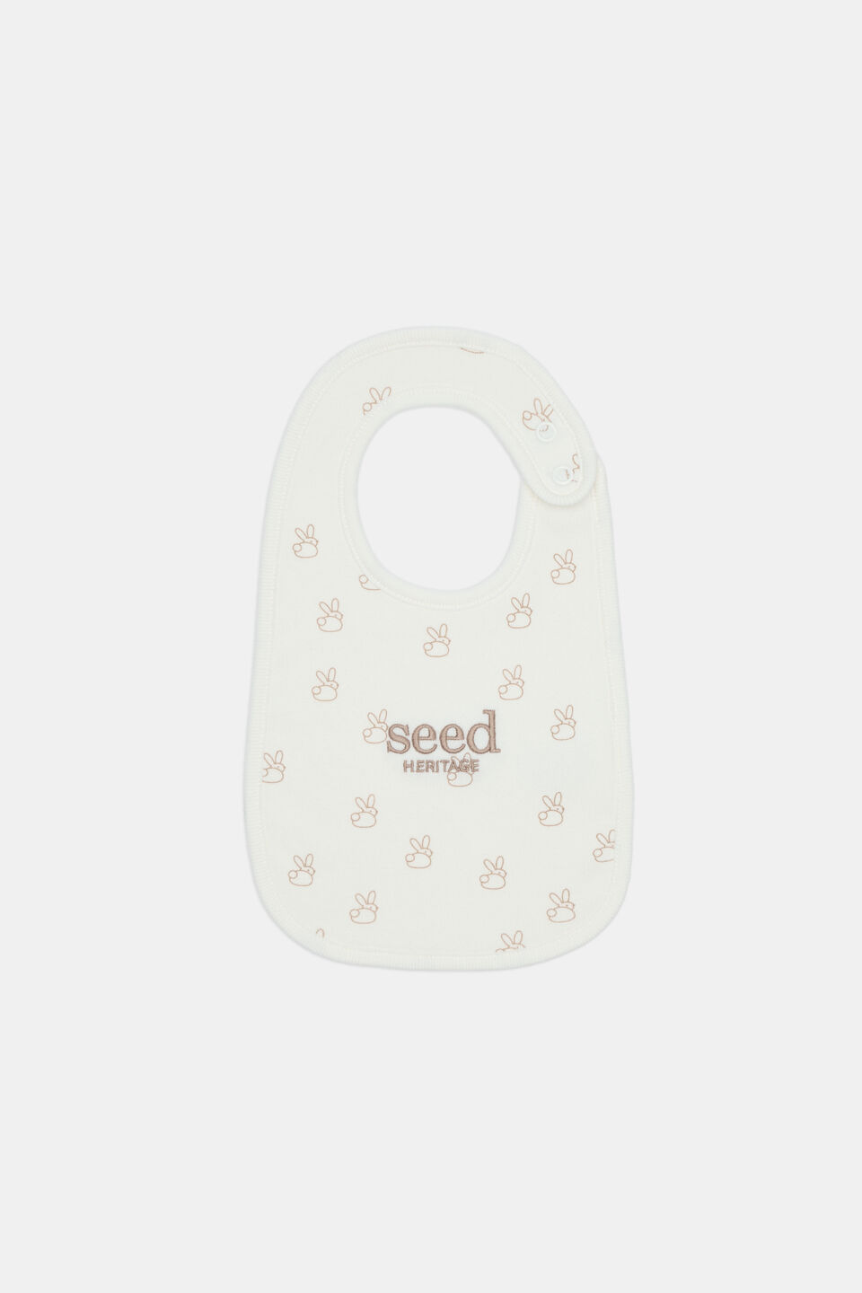 Bunny Logo Bib  Classic Cream