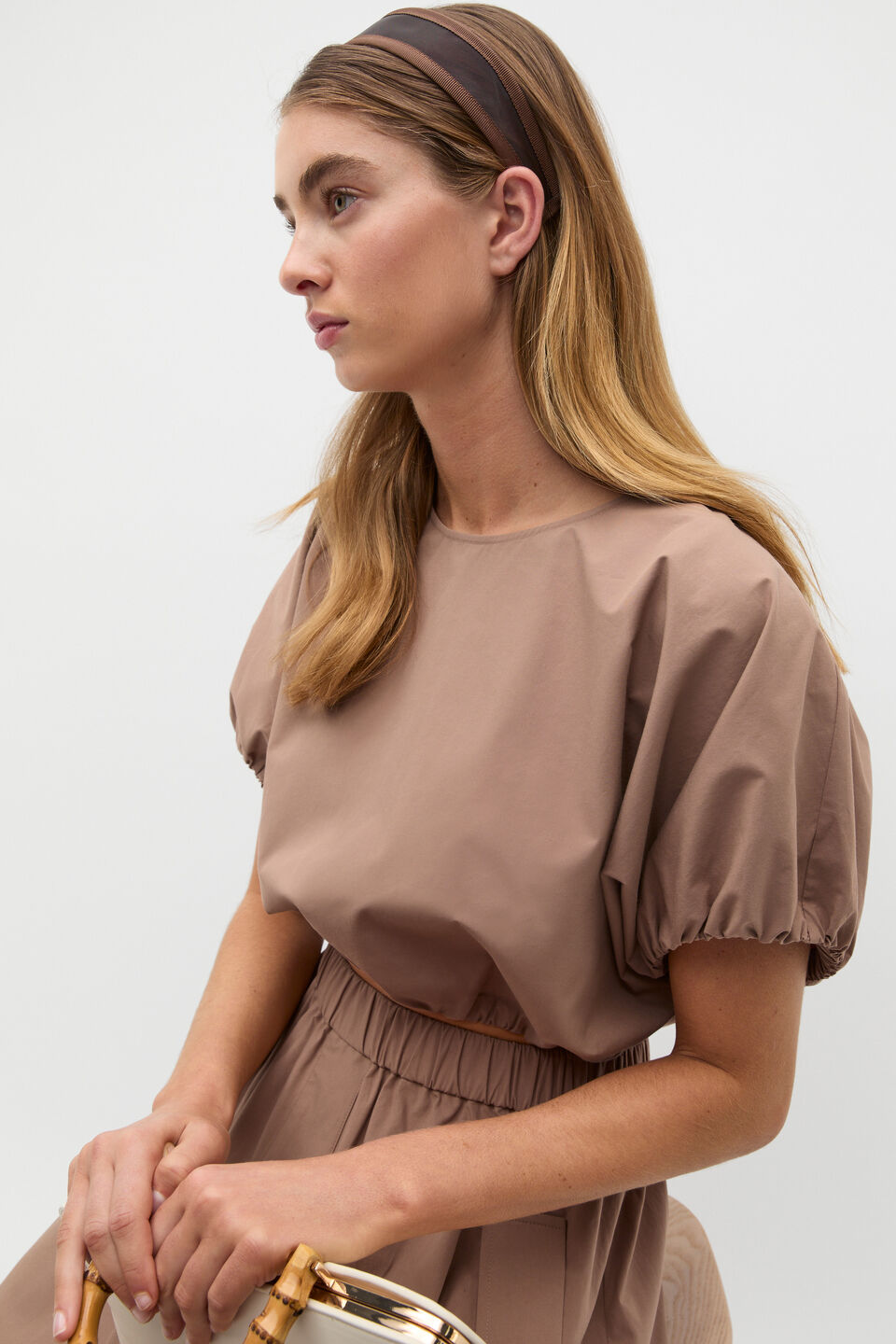 Mesh Alice Band  Nutmeg