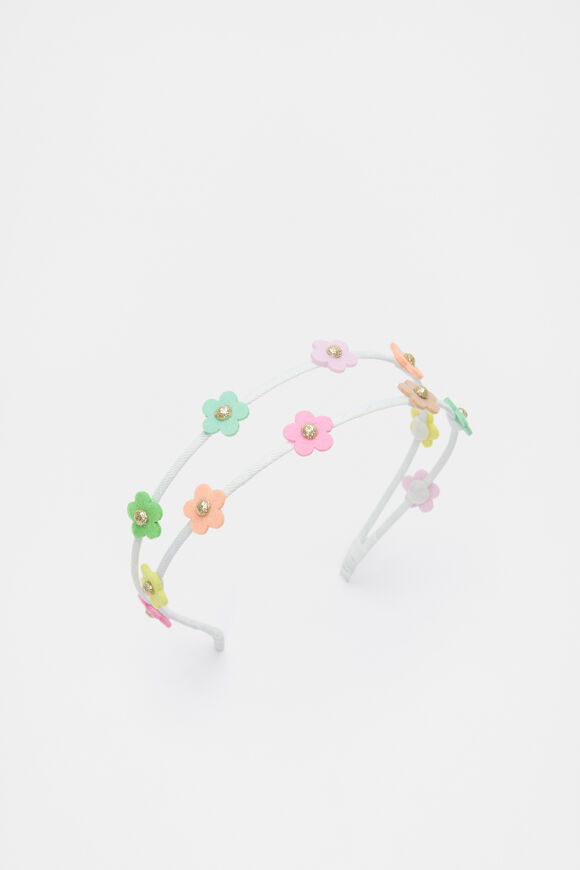 Felt Flower Double Headband  Multi  hi-res