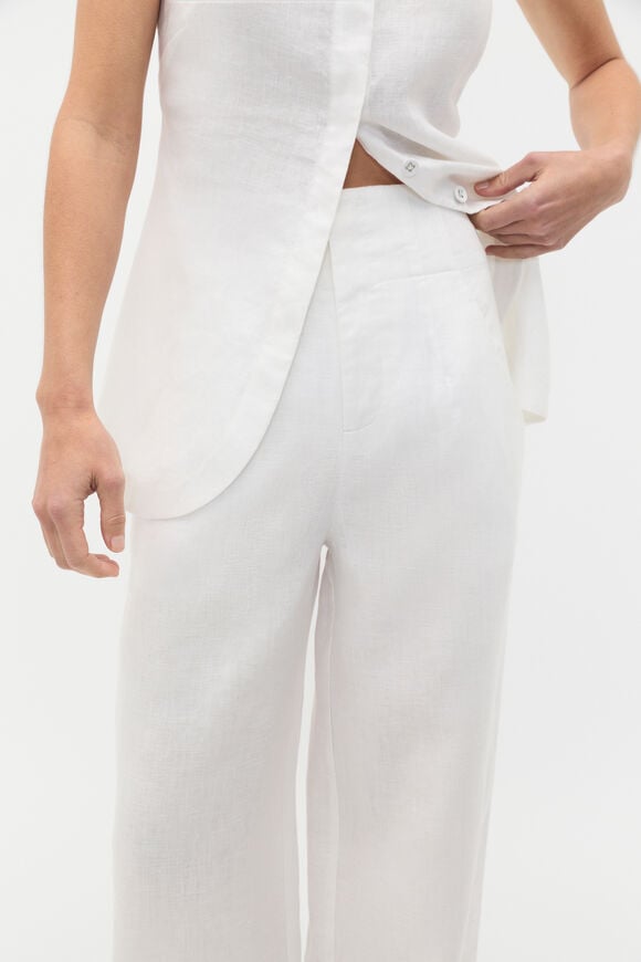 Core Linen Waisted Pant  Whisper White  hi-res