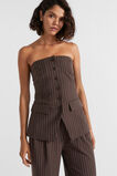 Tailored Longline Bodice  Dark Espresso Pinstripe  hi-res