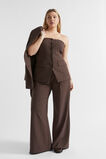 Tailored Longline Bodice  Dark Espresso Pinstripe  hi-res