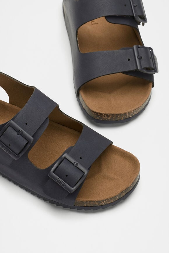 Double Buckle Slide  Navy  hi-res