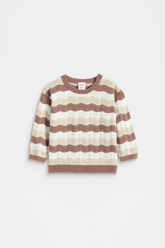 Wavy Knit Jumper  Teddy  hi-res