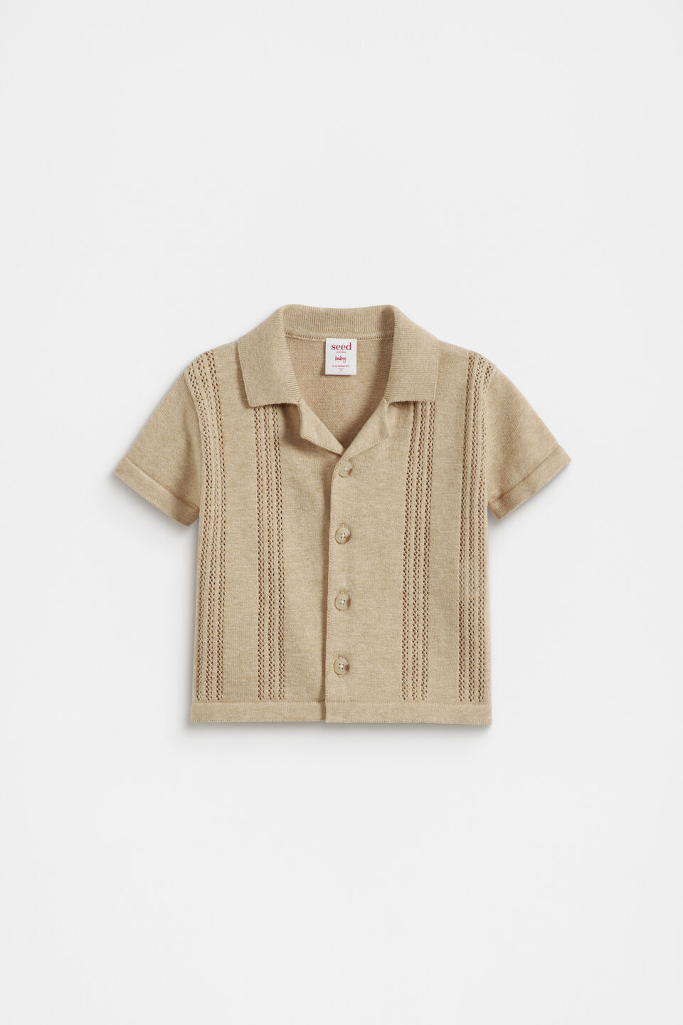 Knit Shirt  Neutral Marle