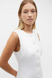 Linen Button Through Midi Dress  Whisper White  hi-res