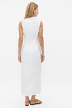 Linen Button Through Midi Dress  Whisper White  hi-res