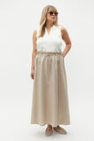 Linen Elasticated Skirt  Cool Sand  hi-res