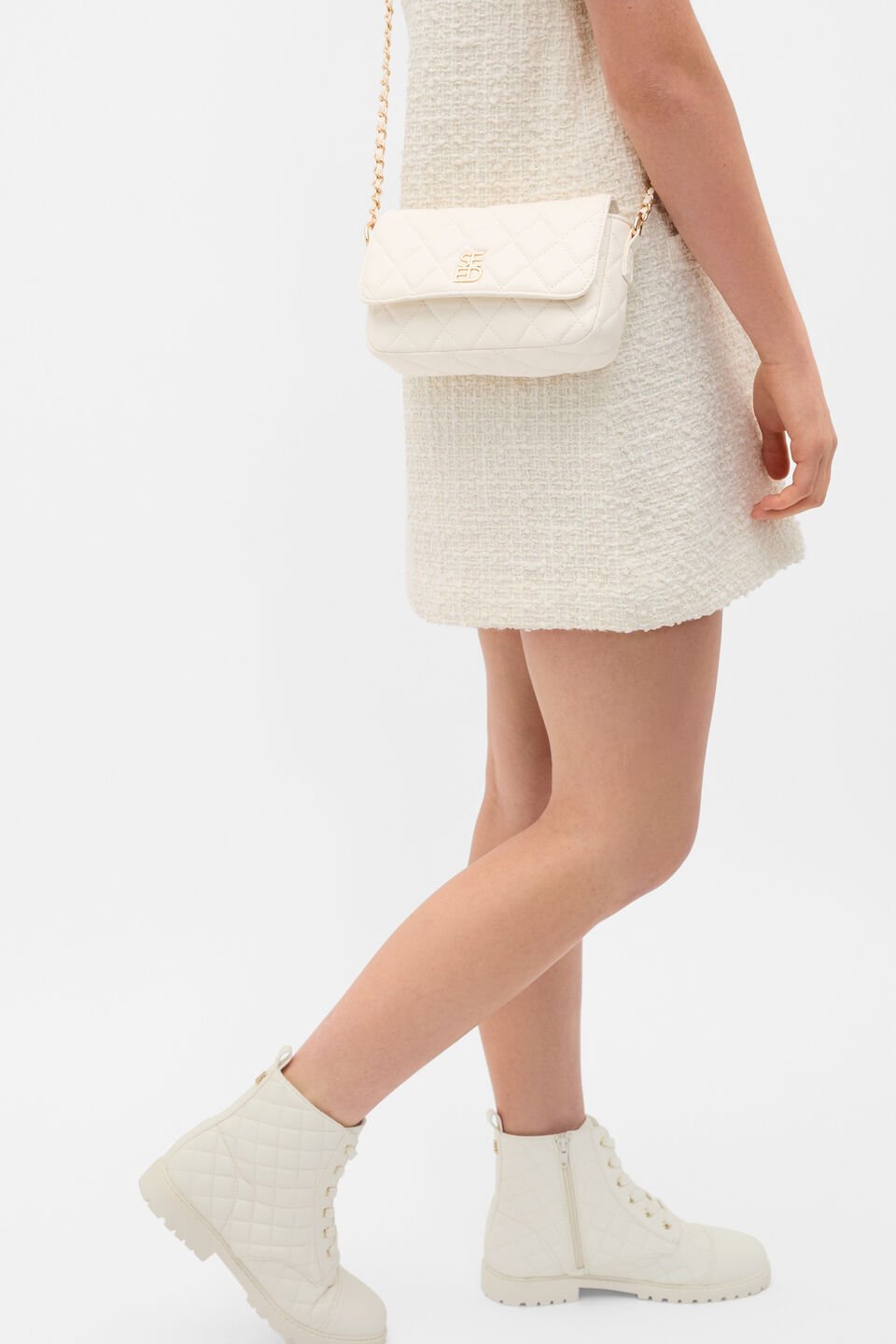 Quilted Hiking Boot  Classic Cream