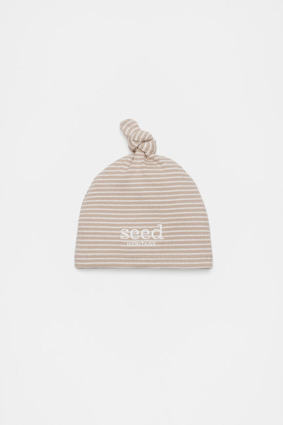 Core Logo Knot Hat  Sand Stripe  hi-res