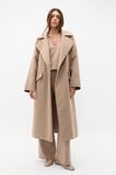 Wool Blend Lapel Coat  Cookie  hi-res
