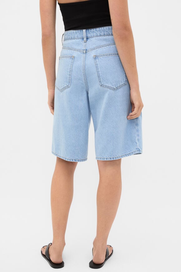 Longline Jean Short  Glacial Blue Wash  hi-res