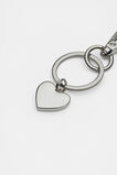 Silver Initials Keyring  Heart  hi-res
