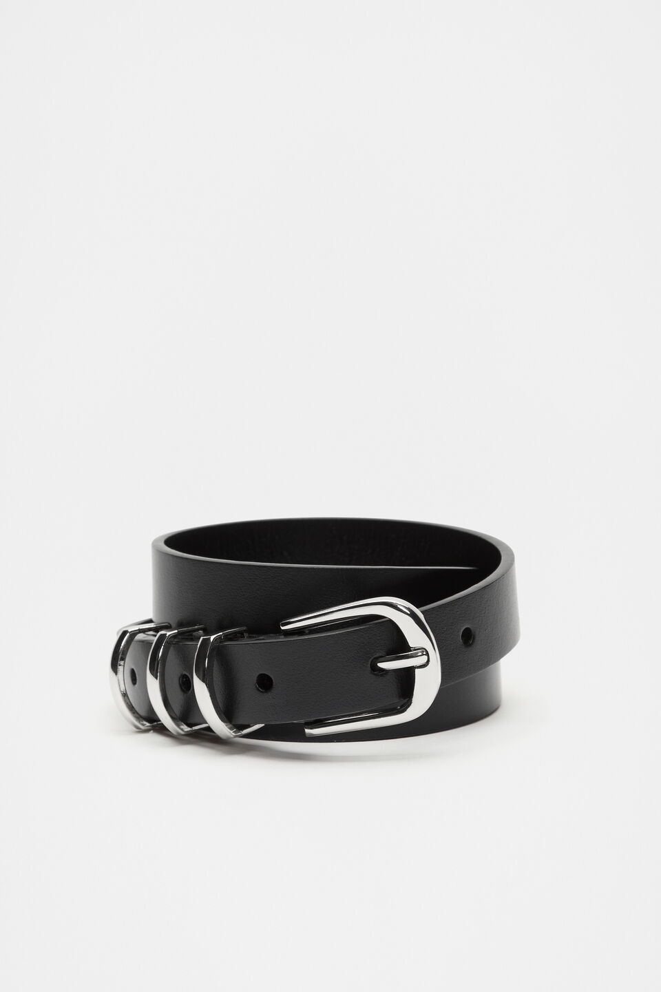 Gia Triple Keeper Belt  Black