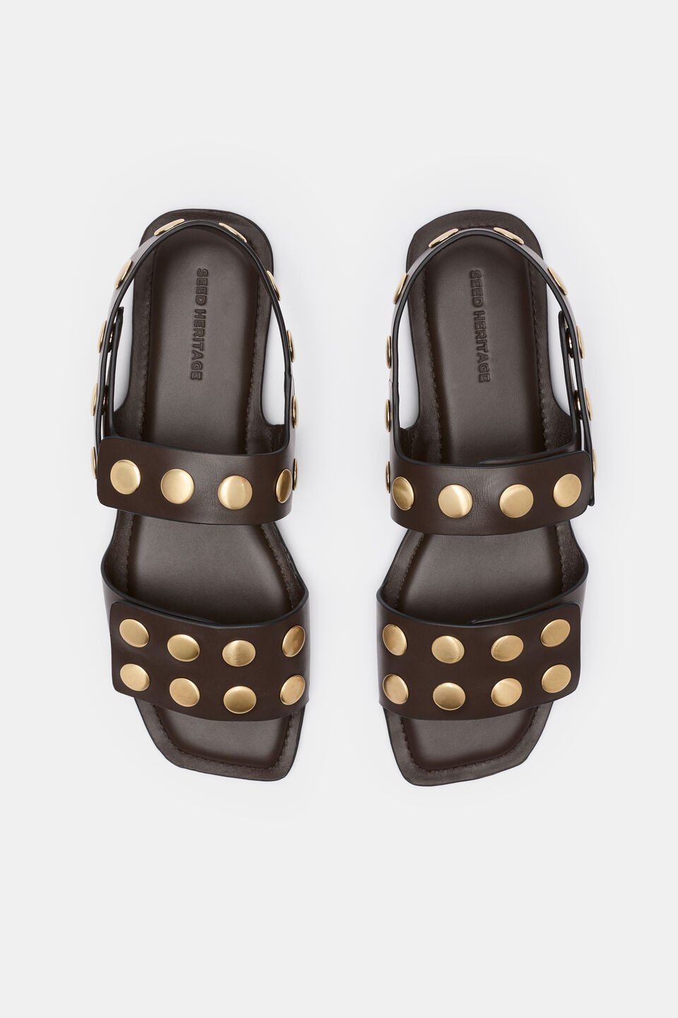 Pippa Studded Sandal  Chocolate
