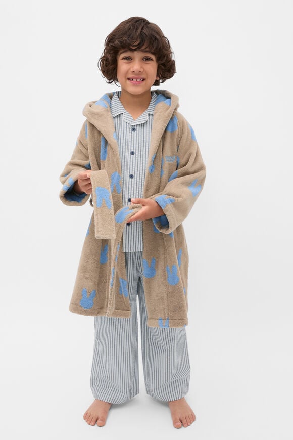 Bunny Bath Robe  Cloud Blue  hi-res