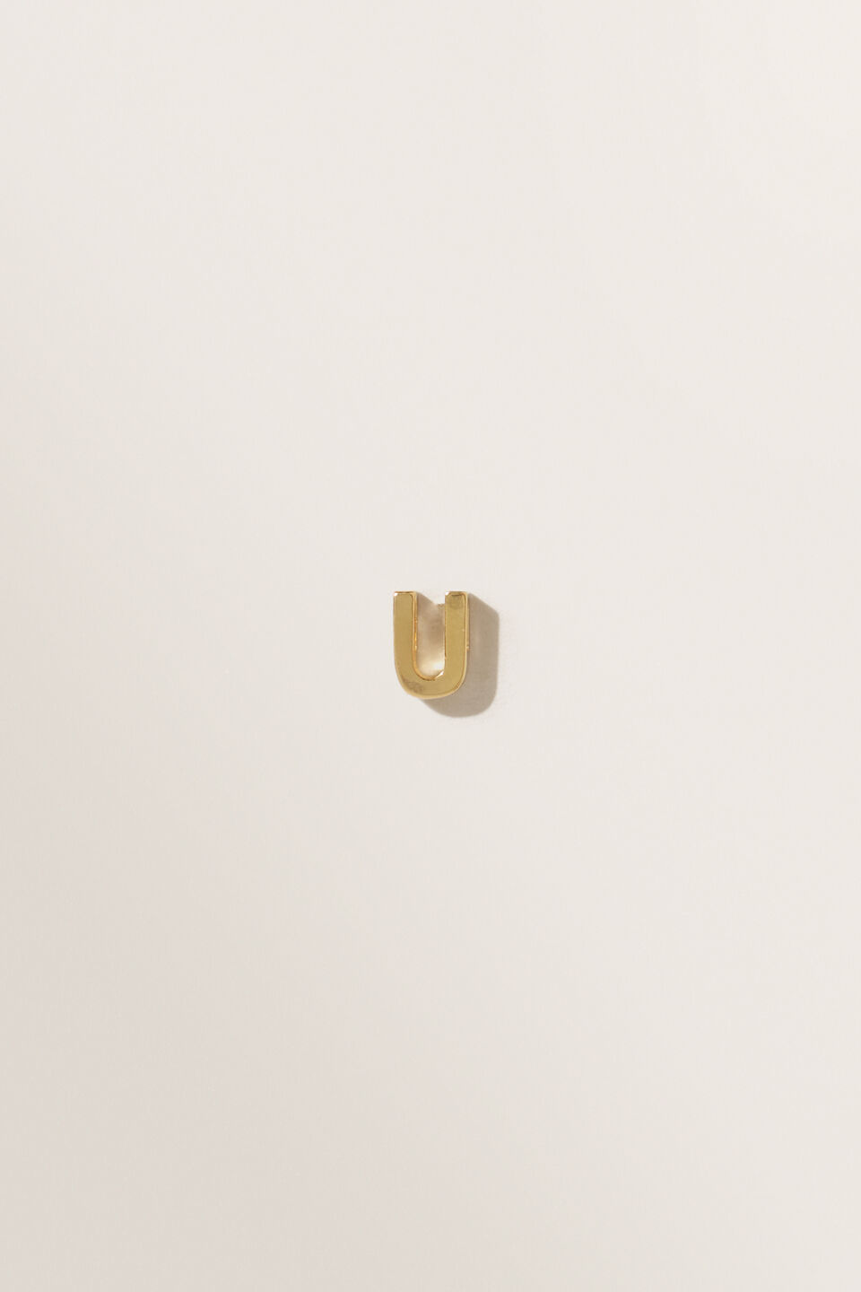 Gold Initial Charm  U