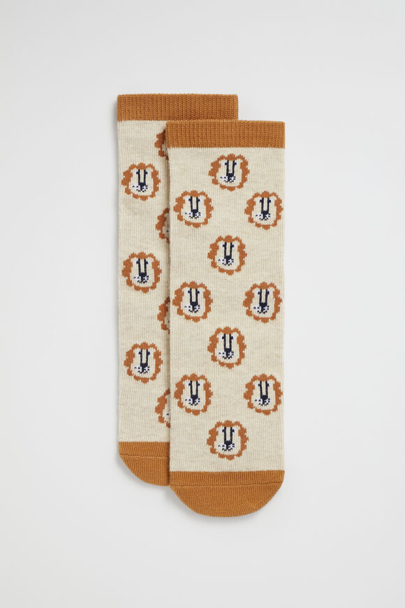 Lion Sock  Nutmeg  hi-res