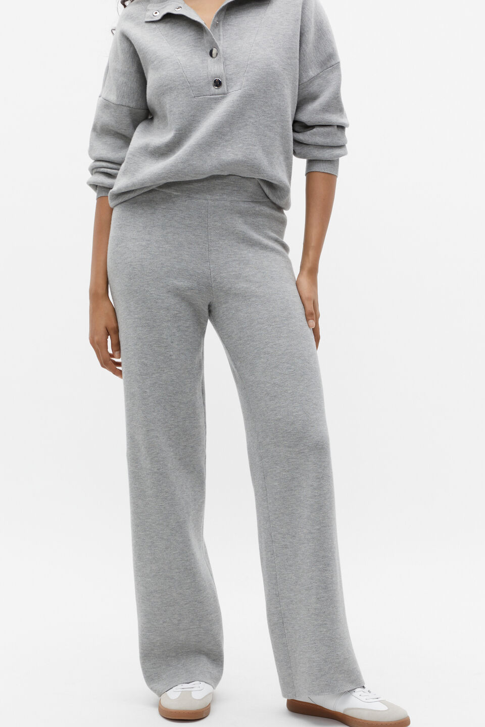 Marle Double Knit Pant  Silver Marle