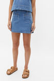 Denim Mini Pocket Skirt  Sea Blue Wash  hi-res