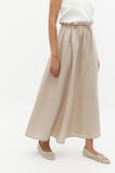 Linen Elasticated Skirt  Cool Sand  hi-res