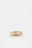 Mixed Looped Links Ring  Silver Gold  hi-res